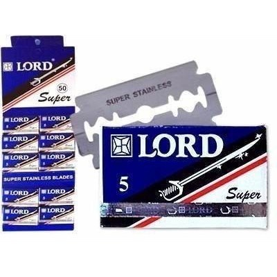 Lâminas de Barbear  Aço Inoxidável Lord Super - 50 Lâminas