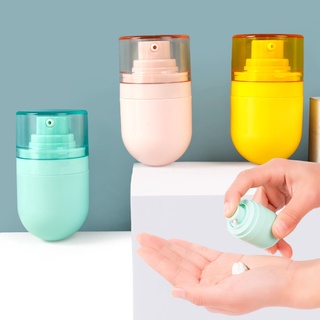 15ml Frasco De Loção A Vácuo Portátil Macaron Color Pour Lotion/Frascos Vazios Invertidos Fofos Para Embalagem De Essência Cosmética De Viagem