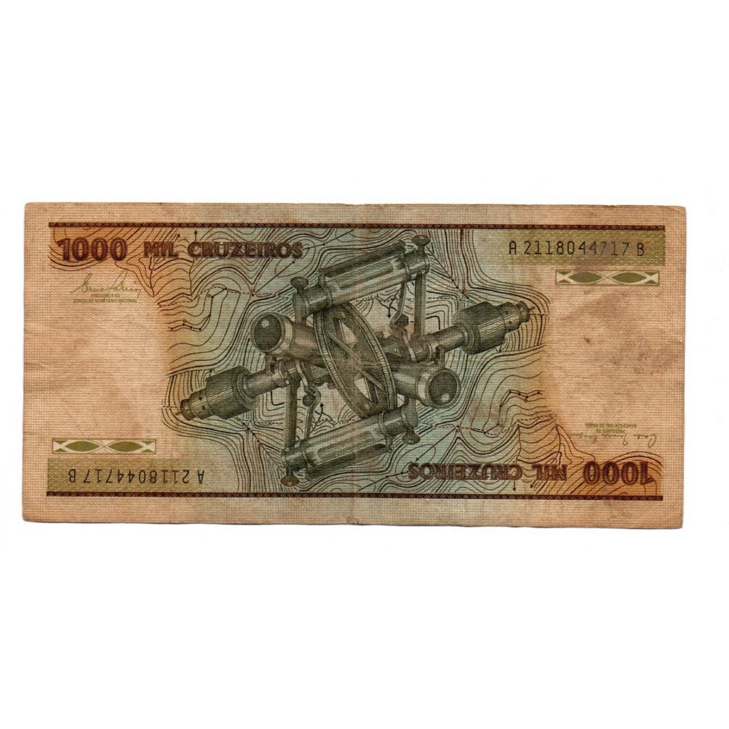 1000 Cruzeiros Barão do Rio Branco C162 Bc Cédula Antiga