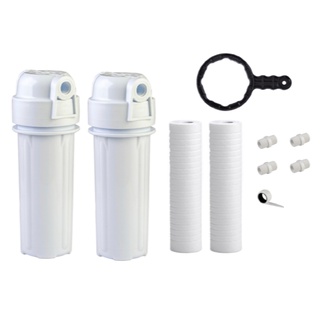 Filtro Água 10 Caixa Dágua Cavalete Completo com Refil PP + Niple + Veda rosca
