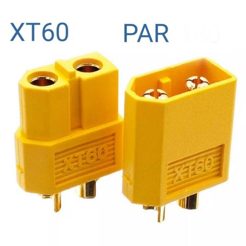 1 Par de Conector XT60 Macho e Fêmea P/Aeromodelos e Drones Modelismo Helicópteros Automodelos Barcos