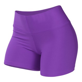 Short Com Pala Feminino Cintura Alta Estampado Liso Suplex Academia Ginástica Treino Dia a dia