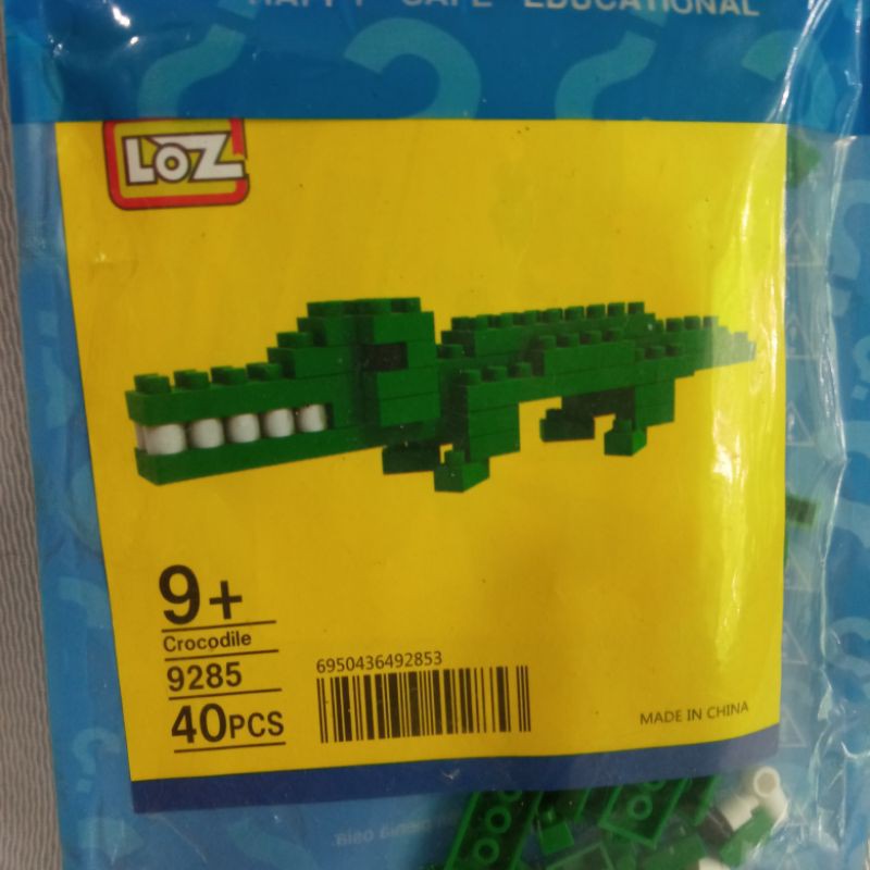 blocos pitfall jacaré presente old School gamer blocos de montar mini