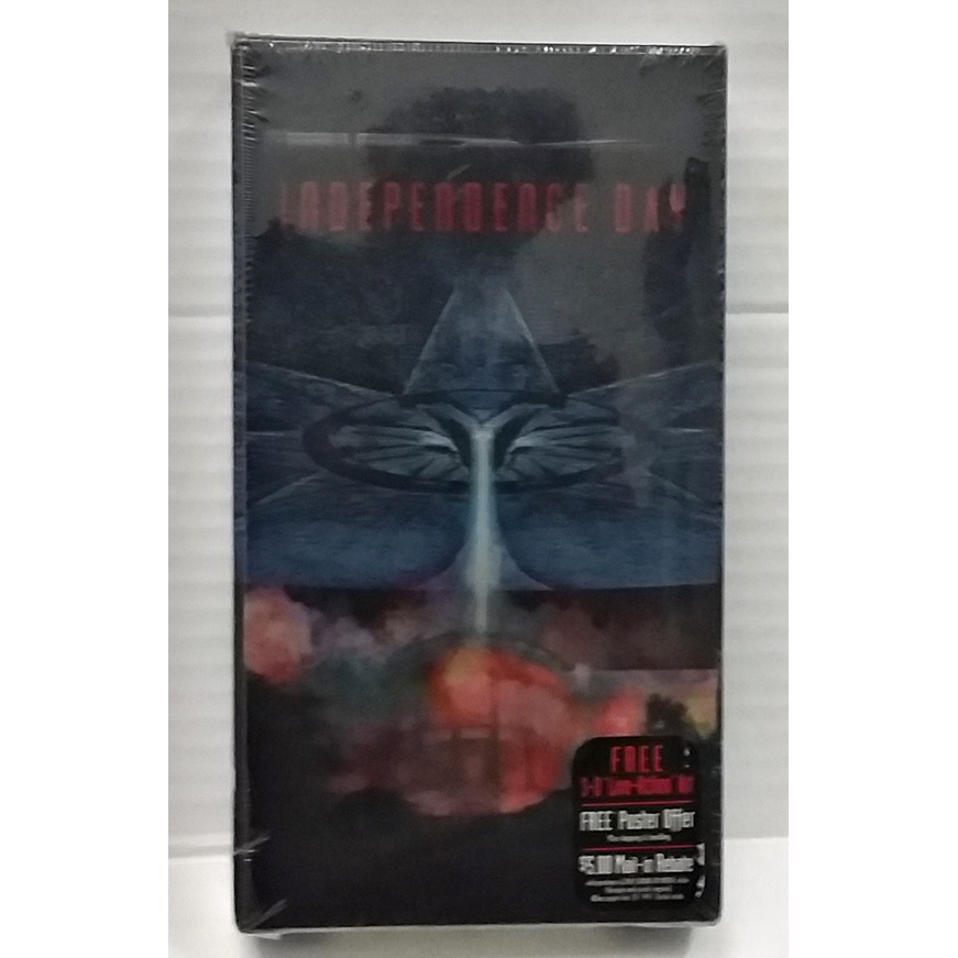 VHS Independece Day ID4 Estojo Com Capa Holográfica 3D Importado  U.S.A  Ítem Para Colecionado Lacrado