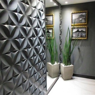 22 Placas Revestimento 3d Decora Parede Painel- VARIOS MODELOS PETALA PIXEL AFRICA INCA PRETA Direto da Fabrica