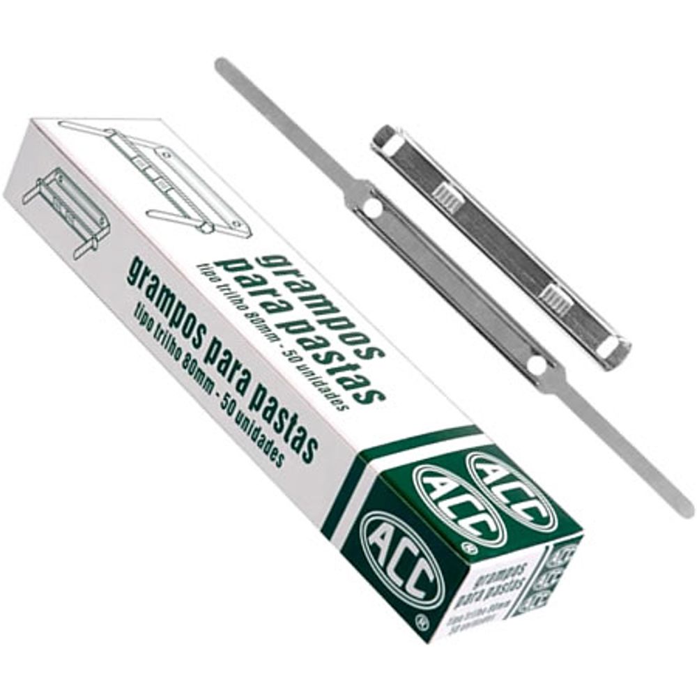 Grampos Para Pastas Tipo Trilho 80mm Metalico Com 50 Unidades ACC Shopee Brasil