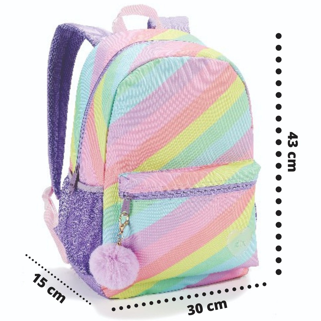 Mochila Feminina Juvenil Escolar Pequena de Costas | Shopee Brasil