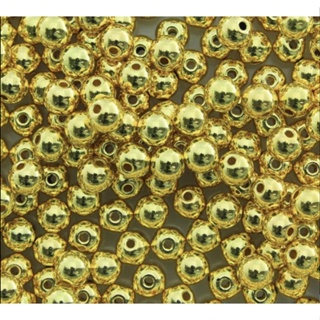 300aprox Perolas Dourada 6mm, com furo. Para Artesanato decoração no geral. em Oferta na Shopee