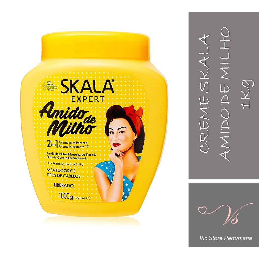 Creme de Tratamento Skala (Hidratação) Amido de milho - 1Kg em Oferta na Shopee