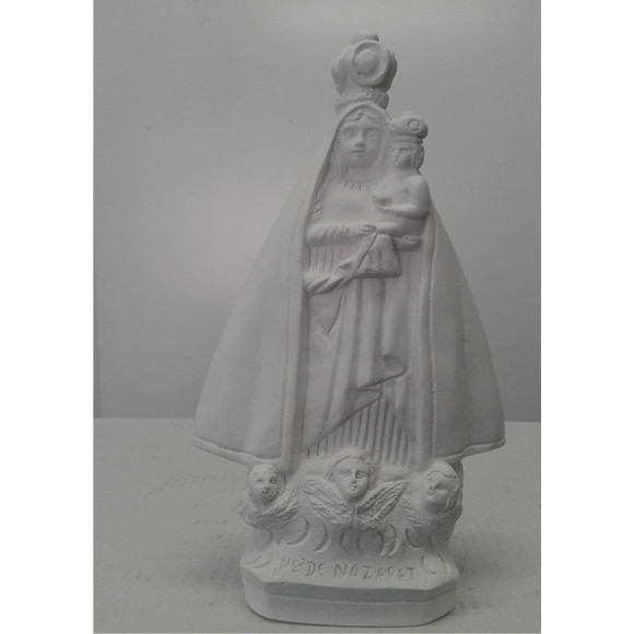 Nossa Senhora de Nazaré Gesso Cru 20 cm