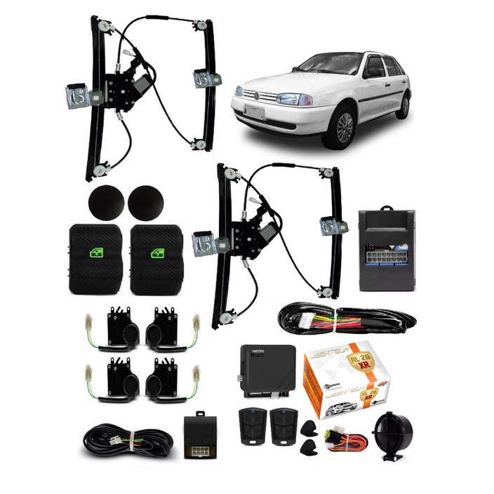 Kit Vidro Eletrico Gol Bola 95 A 99 4 P Diant Trava E Alarme