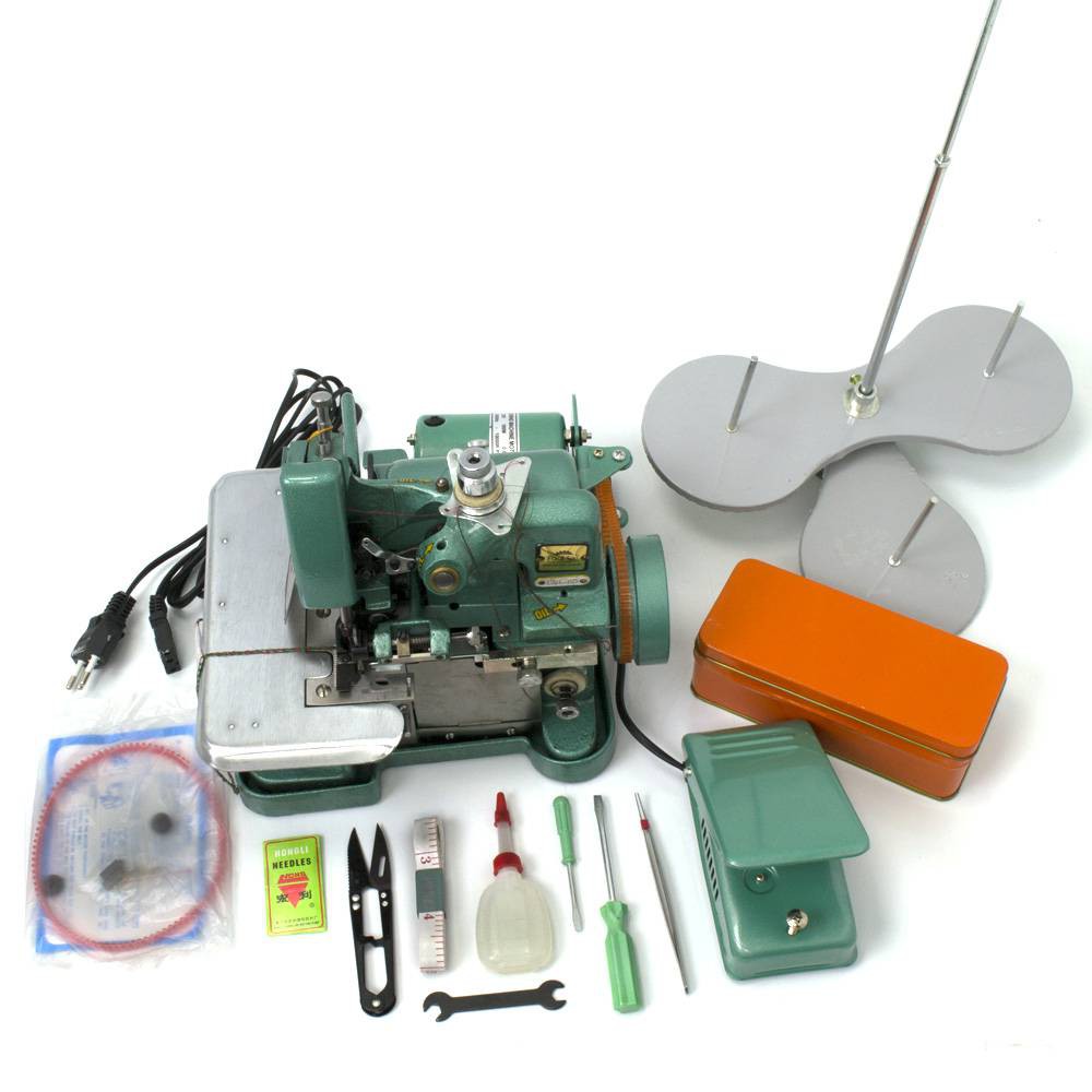 Overloque Semi Industrial, GN-Lubrificação Seca,com motor acoplado 1500rpm,