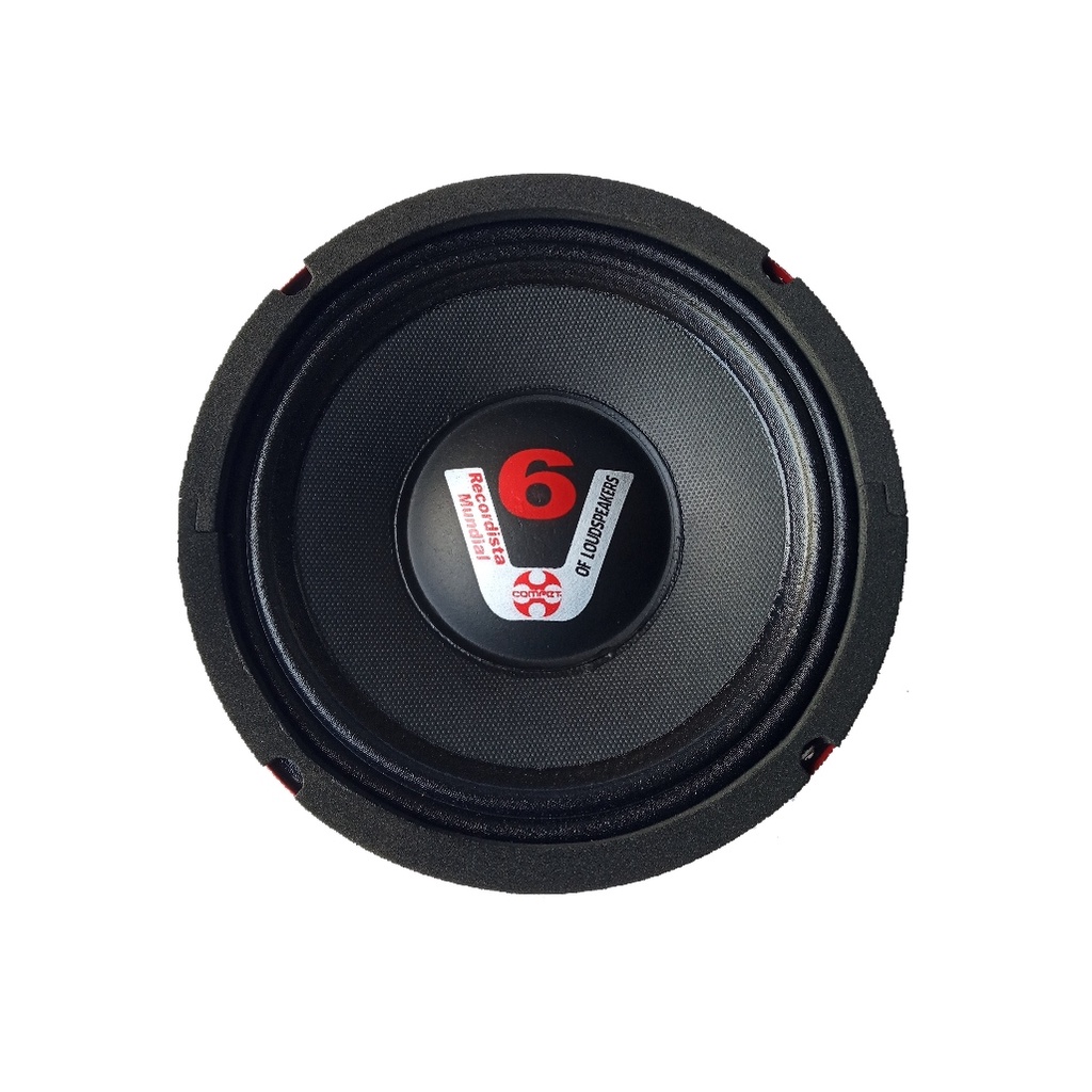 Alto Falante Woofer Vermelho Chapa Compet 8 Polegadas 4-8 ohms 200w Rms Cone Tecido