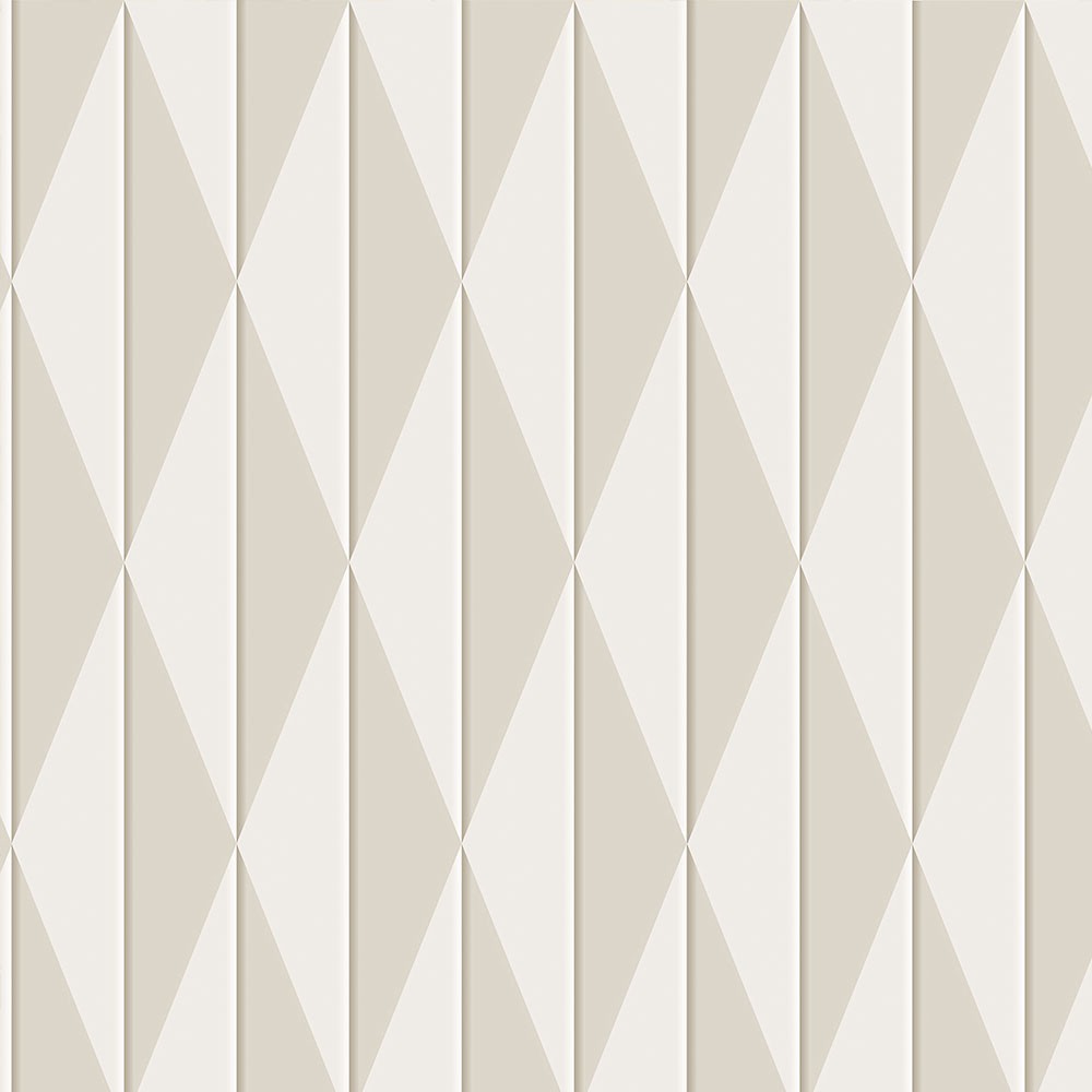 Papel de parede geométrico em tons cinza e bege Para Quartos e Sala