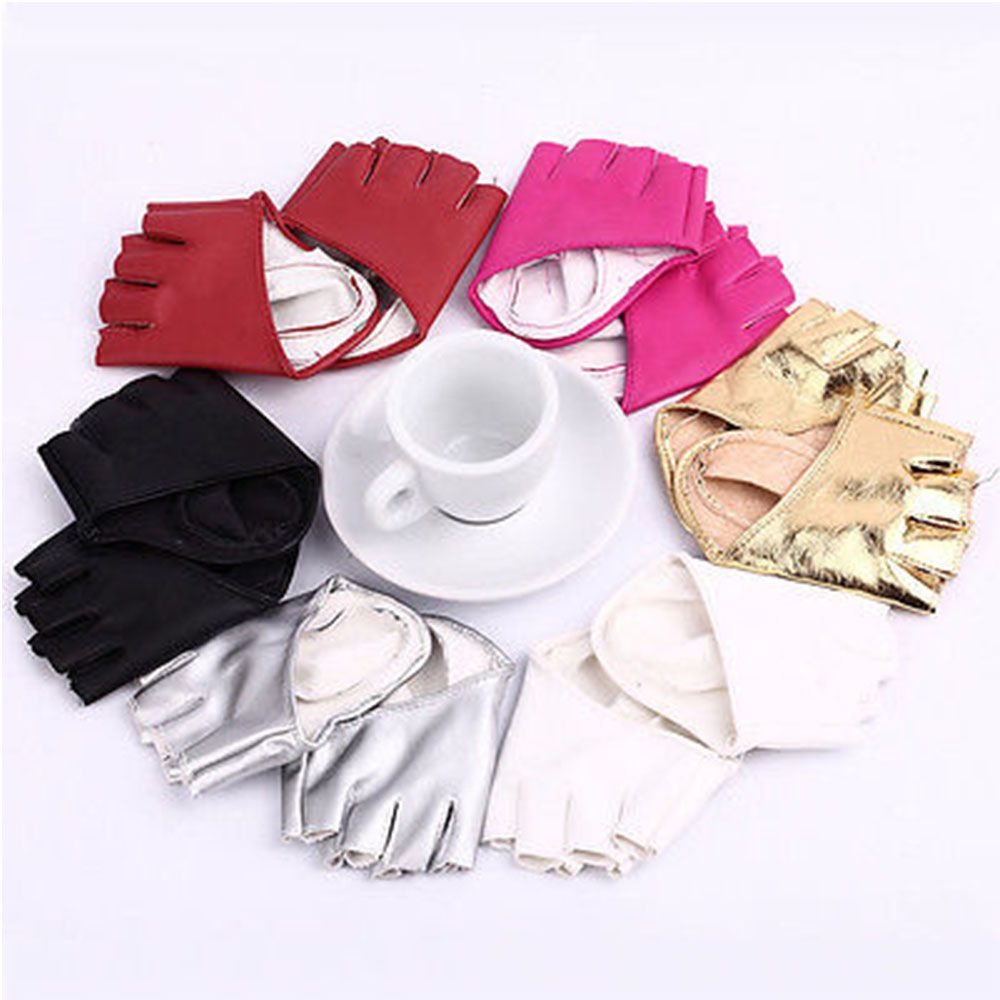 AHOURSG Meia Palma Moda 1 Par Feminino Meio Dedo