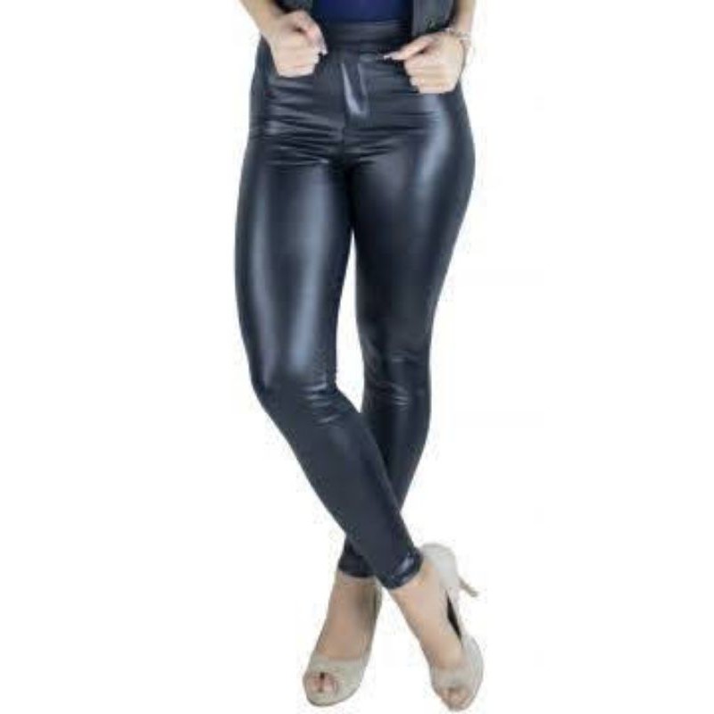 Calça em Cirrê - Moda Blogueira Legging Skinny Luxo acetinado/skinny/disco/hot pants