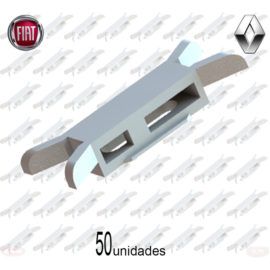 50 Grampos Calha / Borracha Vedação da Porta Fiat Palio Etc