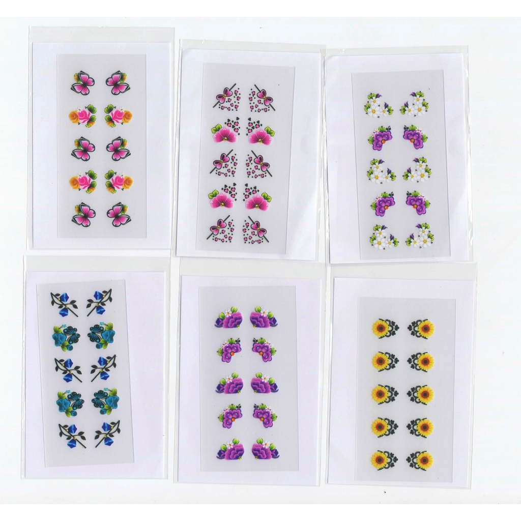 10 Película de Unha 3D adesivo de unha modelos prontos