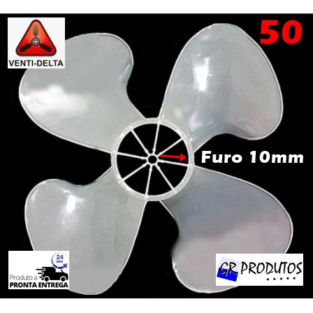 Hélice Ventilador Venti Delta 4 Pás Natural 50cm 50 Eixo 10mm Premium Gold em Oferta na Shopee