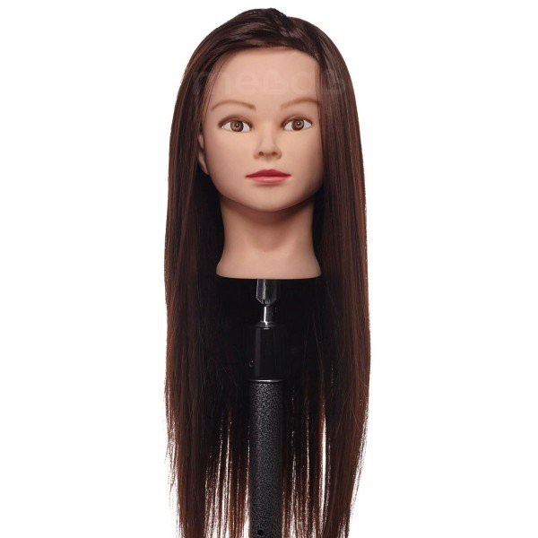 Cabeça de Boneca para Treino – Cabelo Sintético, Ideal para Prática de Penteados e Corte