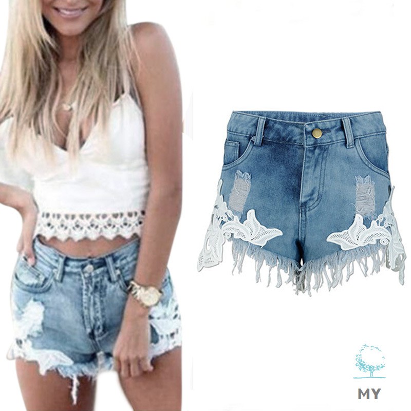 shorts jeans cintura alta curto