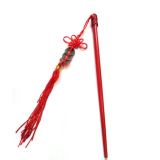 Palito hashi pauzinho para cabelo com enfeite nó chines com moedas oriental