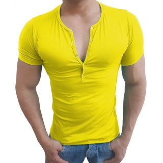 Camiseta Botão de Pressão Slim Manga Curta Sjons