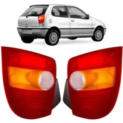 PAR Lanterna Traseira Palio 1996 1997 1998 1999 2000 Tricolor Base Aba Preta