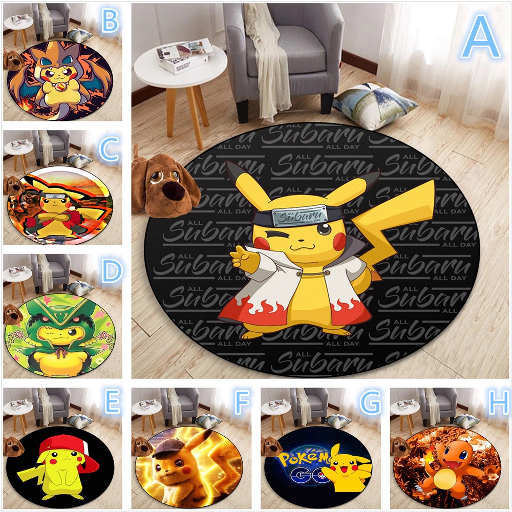 Tapete Pokemon Pokémon Criativo Influenciador ins Roupa De Rua Pikachu Desenho Animado Sala De Estar Única Mesa De Café Cobertor De Cabeceira Fofo Doméstico Grande Área Almofada