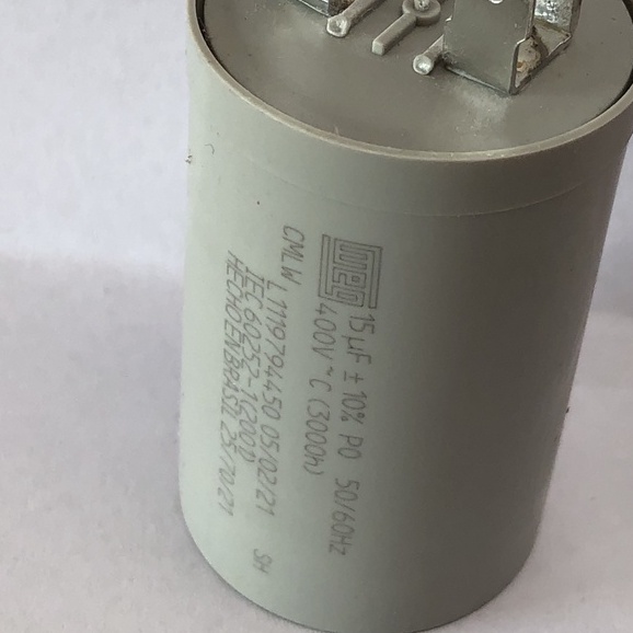 Capacitor Lavadora Brastemp Consul Maré 15uf 380vac 220v Orignal Cwc10 Cwl10 Cwl75 Cwg Ative Clean Bwl11 Bwl11a Bwc09