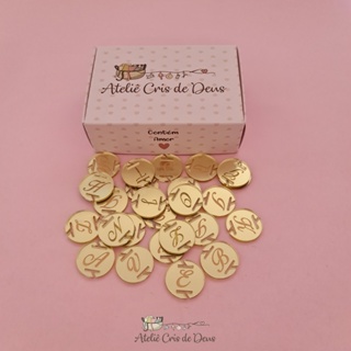 Kit Passador versátil para elástico com 5 unidades  - Alfabeto Dourado em Oferta na Shopee