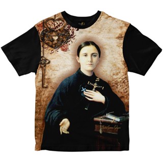 Camiseta Santa Gemma Galgani Rainha do Brasil Preta em Oferta na Shopee
