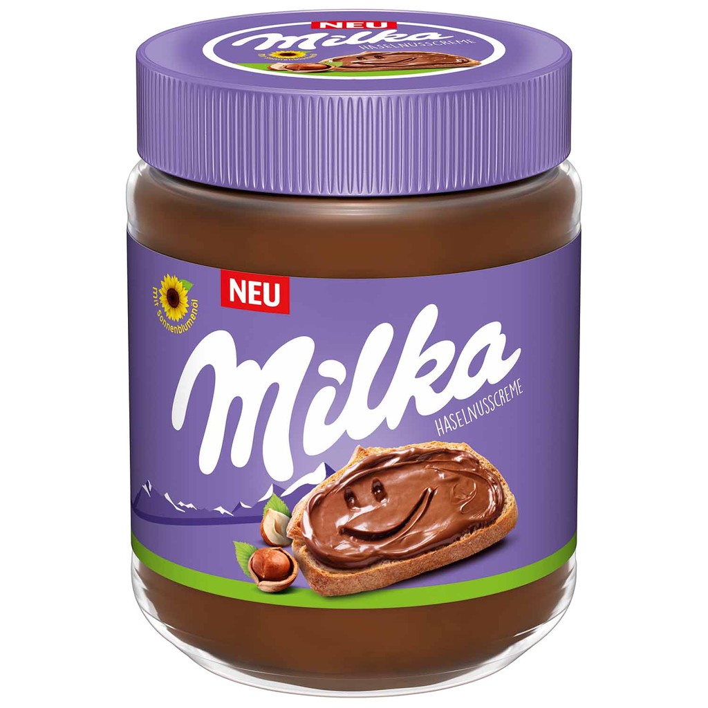 Pote Milka Hazelnusscreme Importado União Europeia 350grm em Oferta na Shopee