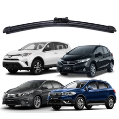 Par Palhetas Limpador Parabrisa Dianteiro Corolla Rav4 Fit 2015 A 2020 S-cross
