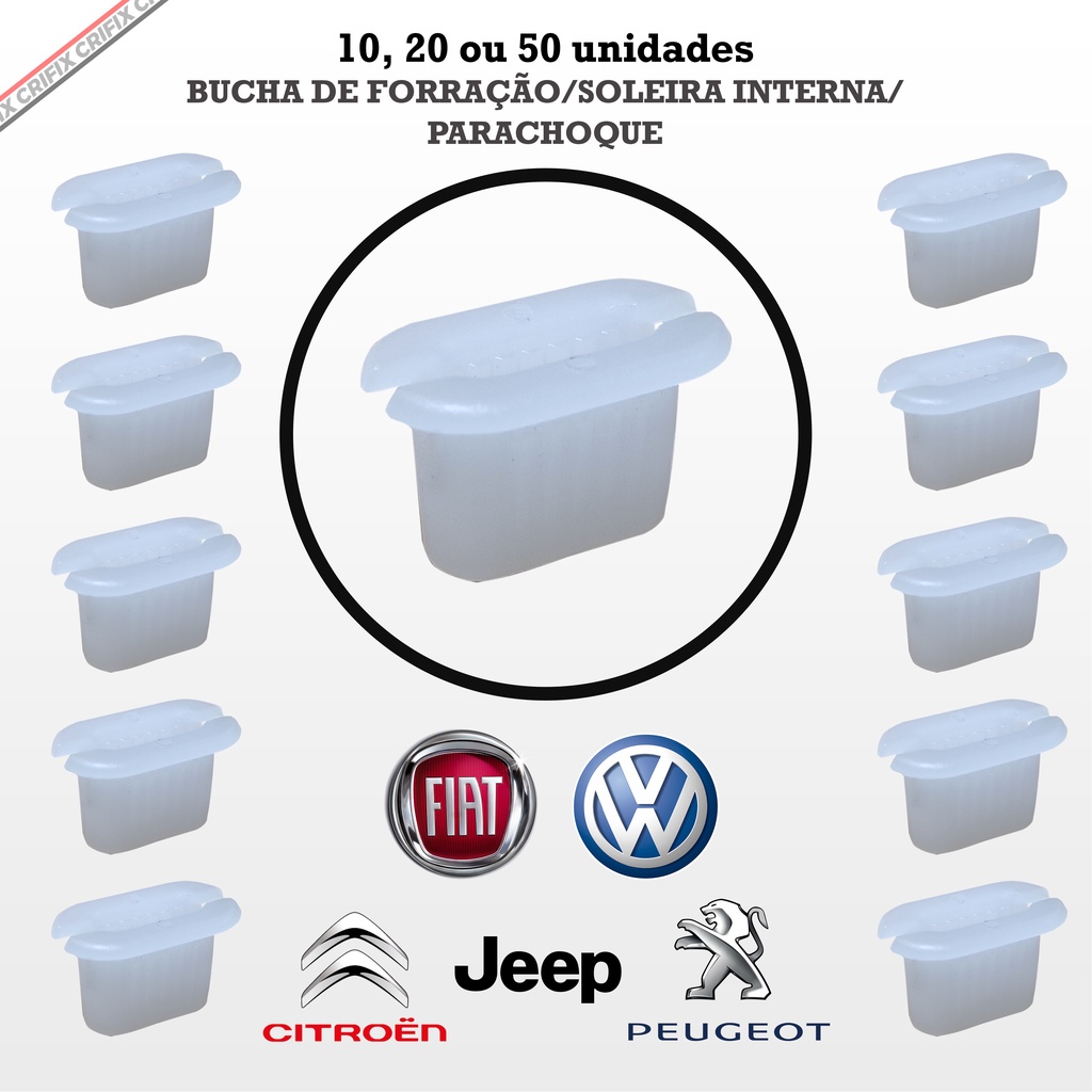 10, 20 ou 50 Buchas Da Forração Interna Do Porta-Malas Jeep Renegade Compass em Oferta na Shopee