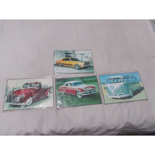 kit quadros carros clássicos