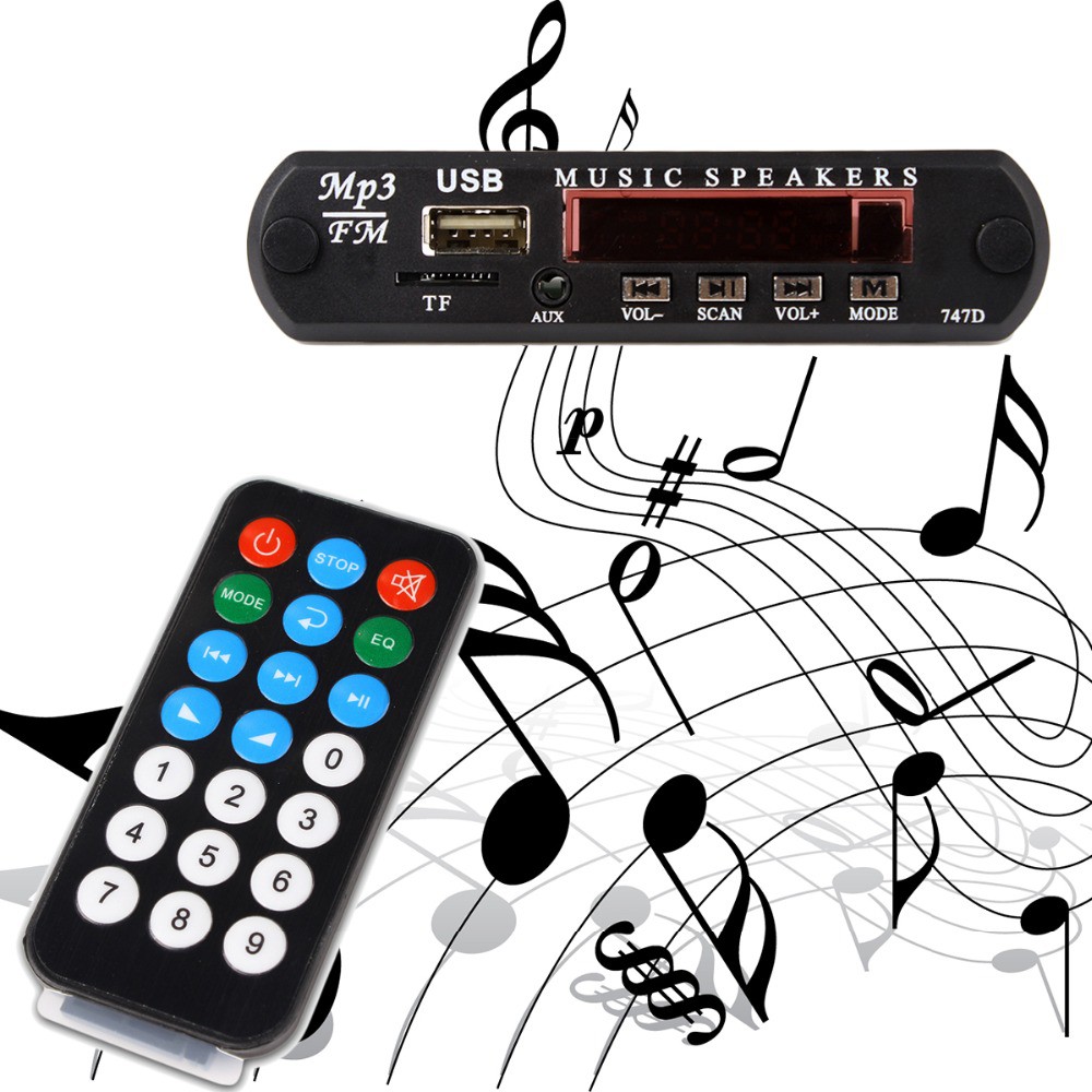 Placa Decodificador Usb P/ Caixa Ativa Mp3 Fm Aux  Leitor De Usb Mp3  Fm  Bluetooth Amplificador Modulo Radio  Sd  Aux