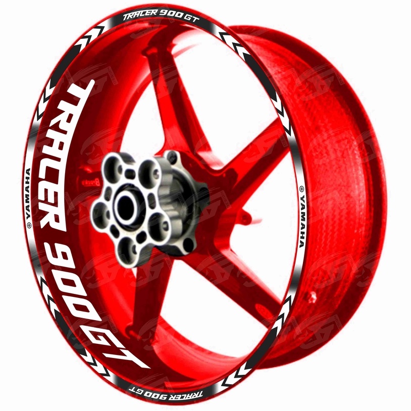 Adesivo Friso Refletivo Roda Moto Yamaha Tracer 900GT 900 GT MT-09 MT 09 + Adesivos Internos M01 roda vermelha