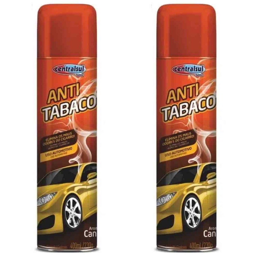 Kit anti tabaco spray canela elimina odores do cigarros 400ml centralsul - Spare Parts and Accessories for Vehicles