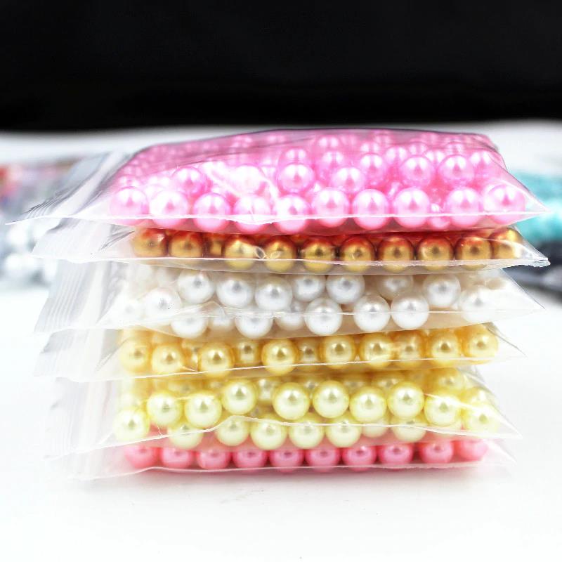 200 Perolas Abs 6mm Colorida+ 200 Rebites Sem Furo - Inteira — imagem 2 de 2
