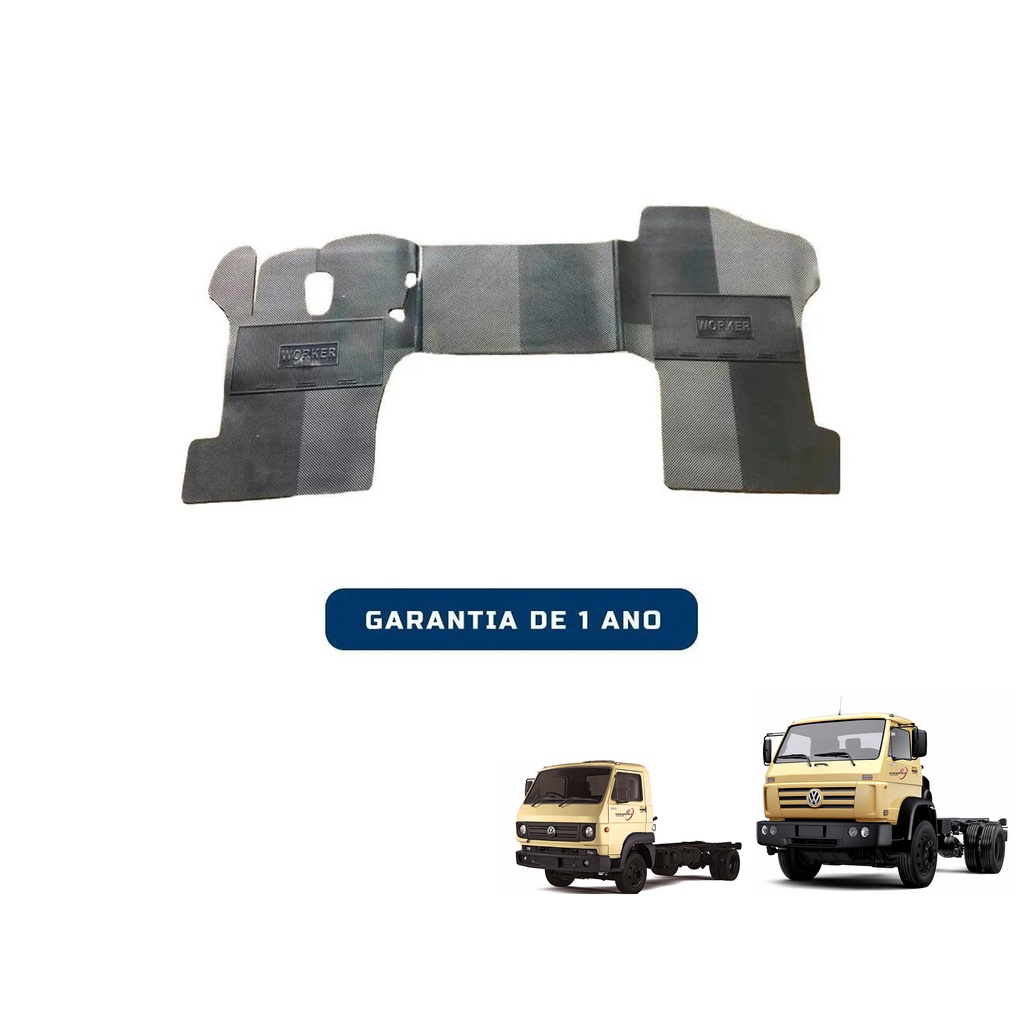 Tapete Borracha Interno Cabine Compatível Caminhão VW 8120 8150 13150 13180 15180 17210 18310 40300 26260