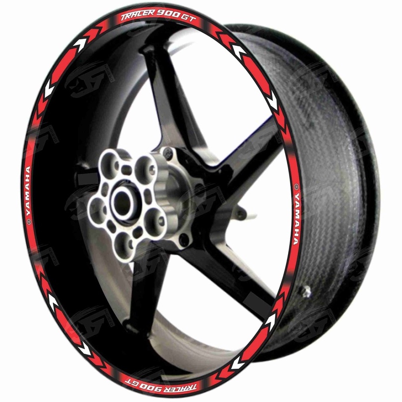 Adesivo Friso Refletivo Roda Moto Yamaha Tracer 900 GT 900GT MT-09 MT09 M01 vermelho2