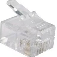 Plug Conector Rj-11 6 X 4 Vias Telefone Kit 100-peças