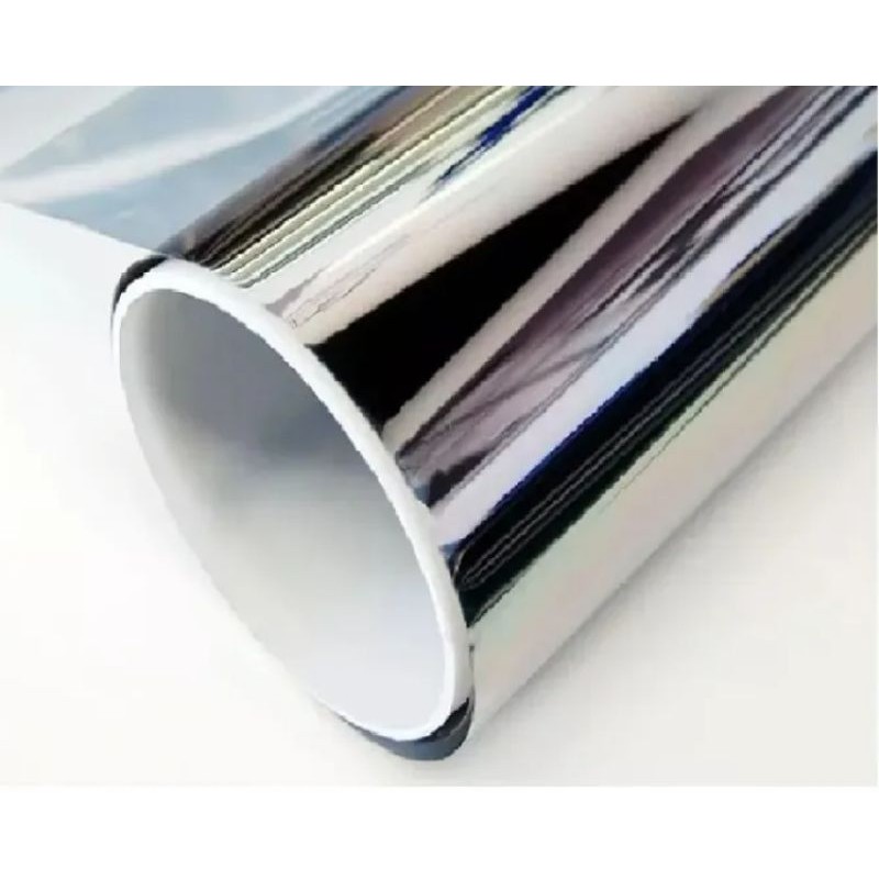 Insulfilmes Espelhado 10m X 50 cm por Fora, Fume Dentro smoke, espelhado prata, vidros, box, sacadas e outros