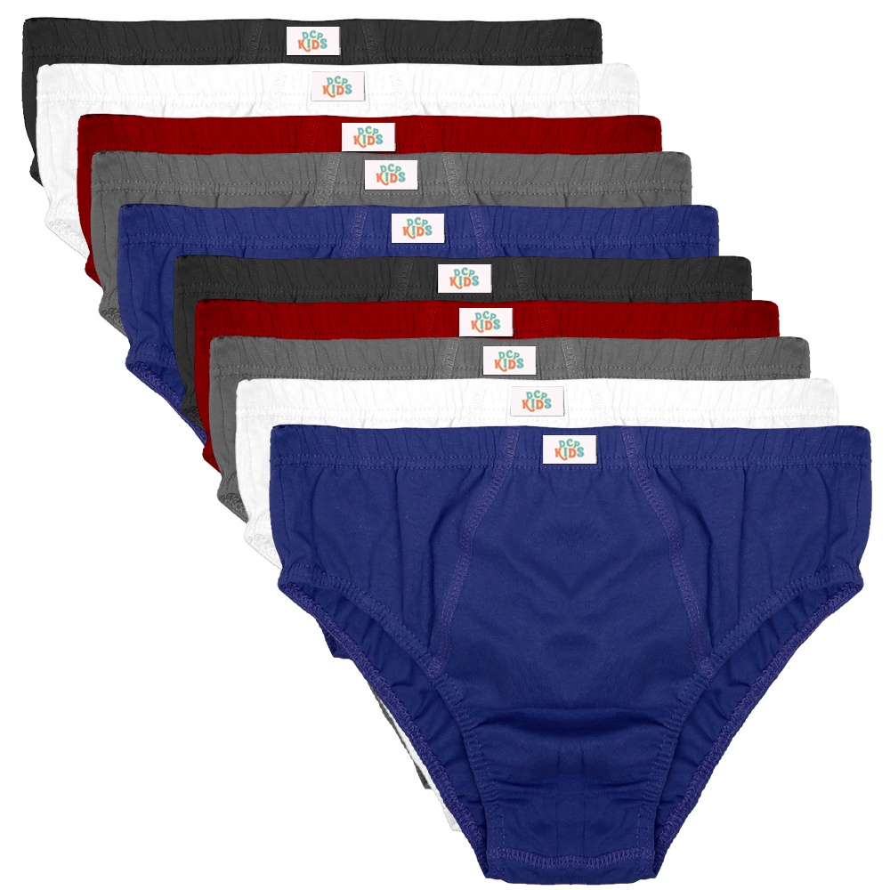 Cueca Infantil Masculina Slip Kit 10 peças Sortidas Algodão Premium