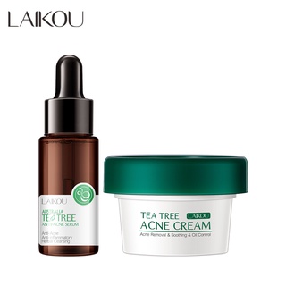 Árvore De Chá Fade Acne Marks LAIKOU Sérum Reparação Facial Hidratante Creme Cuidados Com A Pele Set 2 Pcs