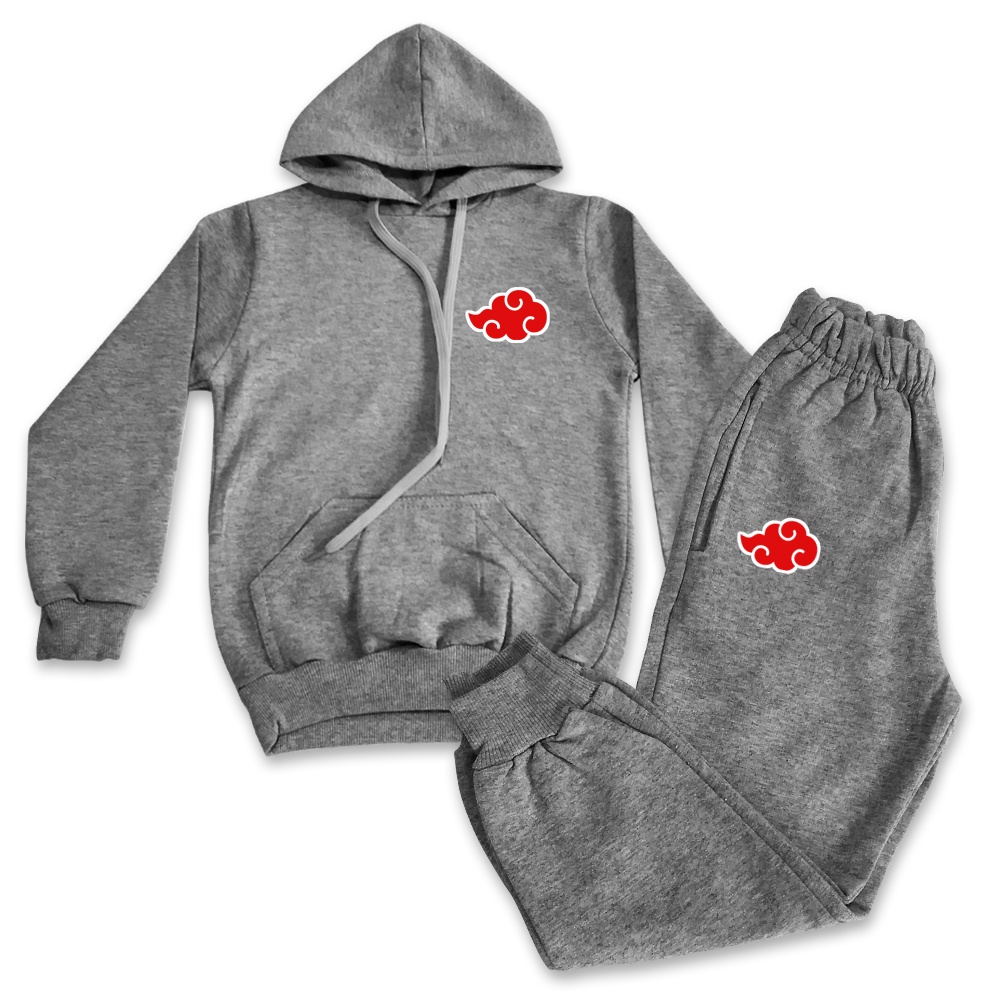Conjunto Moletom Cinza Infantil Blusa de Frio Desenho infantil Conjunto homem aranha batman  herois Naruto Infantil