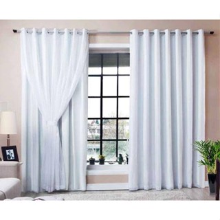 Cortina Forro Microfibra com Voil 4,00 x 2,50 Sala e Quarto Com os Ilhós Cromado em Oferta na Shopee