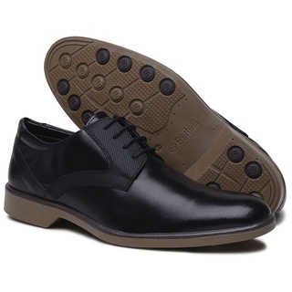 Sapato Social Masculino de Amarrar com Cadarço em Couro Ecológico Original Macio Confortável Promoção Envio 24h oferta Promoções Moda