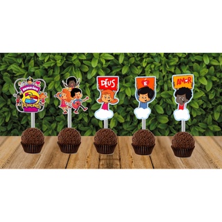 Topper para docinhos Brigadeiro/Beijinho para Festas ( 3 Palavrinhas)